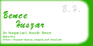 bence huszar business card